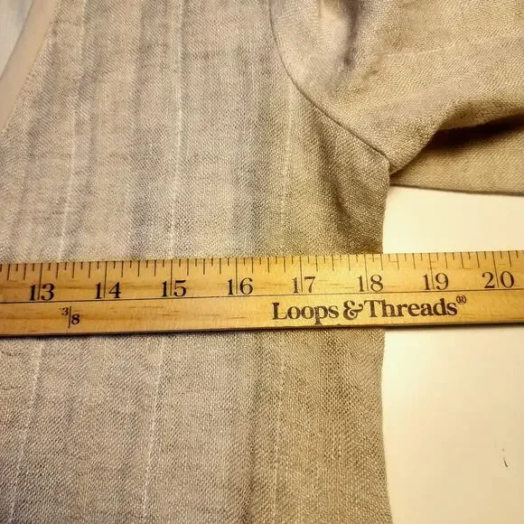 Eileen Fisher Cardigan Womens XS Cotton Linen Tie Front Lightweight corpcore - Picture 4 of 6